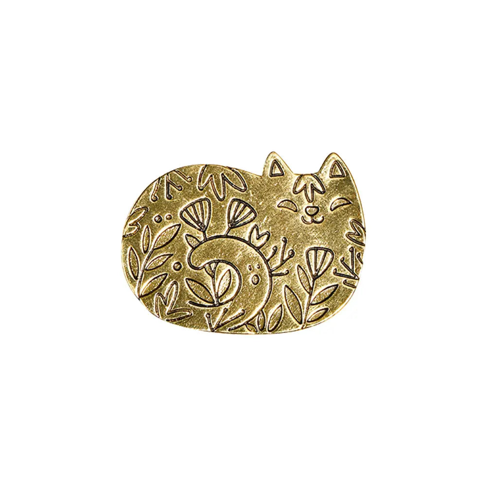 Golden Garden Animals Collection Lapel Pins Butterfly Swallow Bird Fox Cat Snake Brooches For Nature Lovers