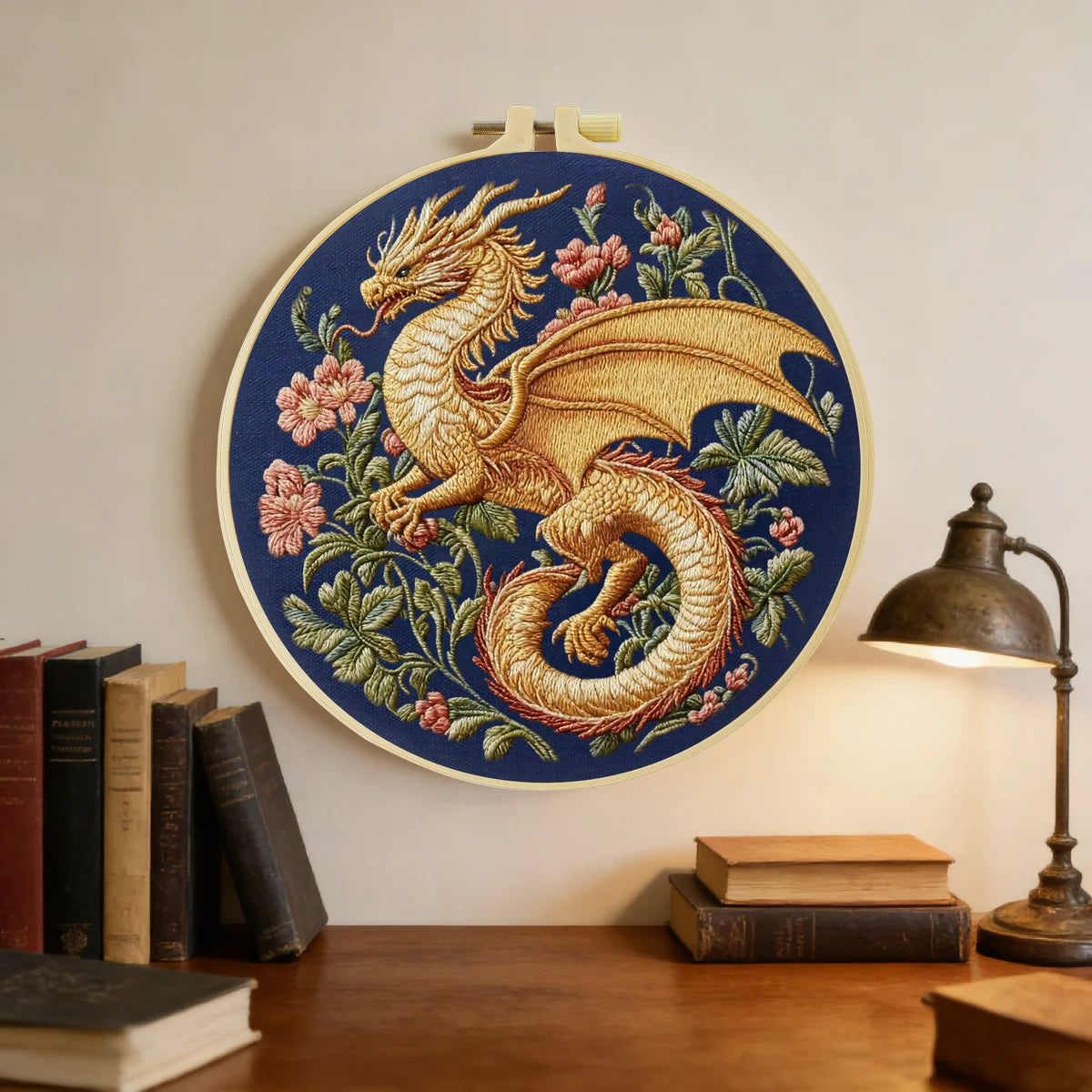 Golden Dragon DIY Embroidery Kit for Beginners