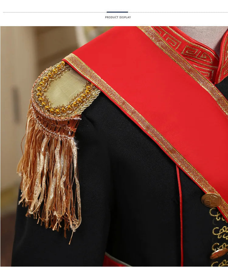 Royalty Prince Ceremonial English Military Jacket Costume Child Boys King Cosplay Fancy Dress