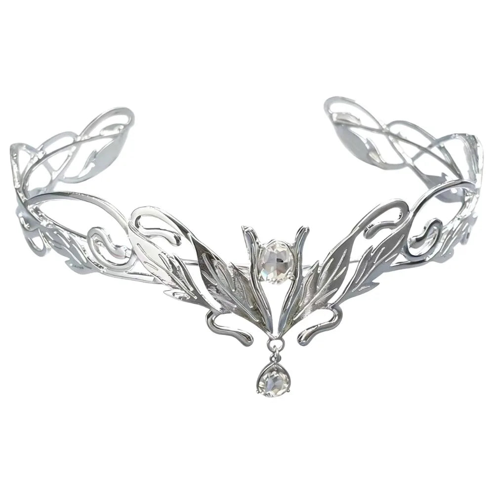 Elven Crown Forest Fae Diadems Forehead Jewellery
