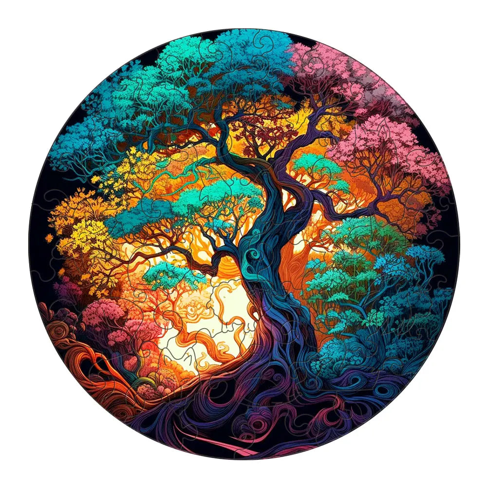 Magic Forest Wooden Jigsaw Puzzle Irregular Shaped Pieces