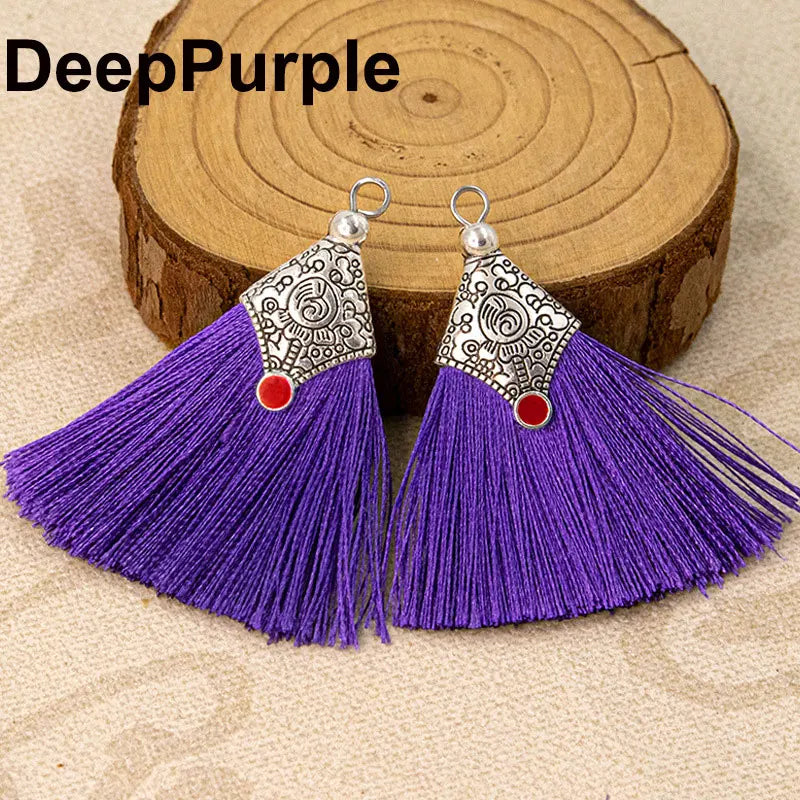 2/4/6Pcs Mini Craft Tassel Handmade Soft Silk Tassel for Earring Jewelry Making DIY Projects Keychain Bookmarks