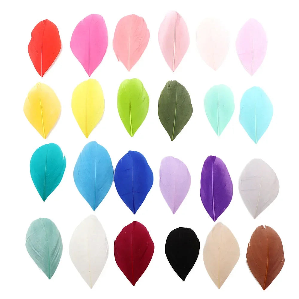 Fifty 4-8cm Floating Head Goose Feathers DIY Crafts and Jewellery Making