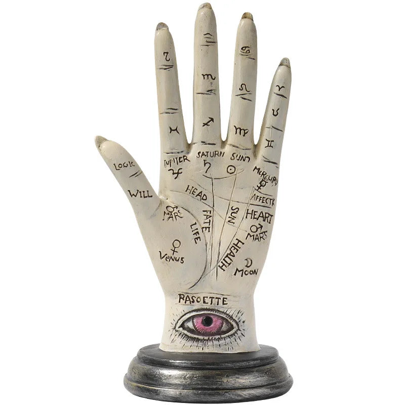 Hand of God Palmistry Statue Devil's Hand Demonic Figurine Halloween Decorations Dark Academia Home Decor