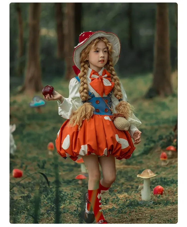 Handmade Little Red Mushroom Costume Set