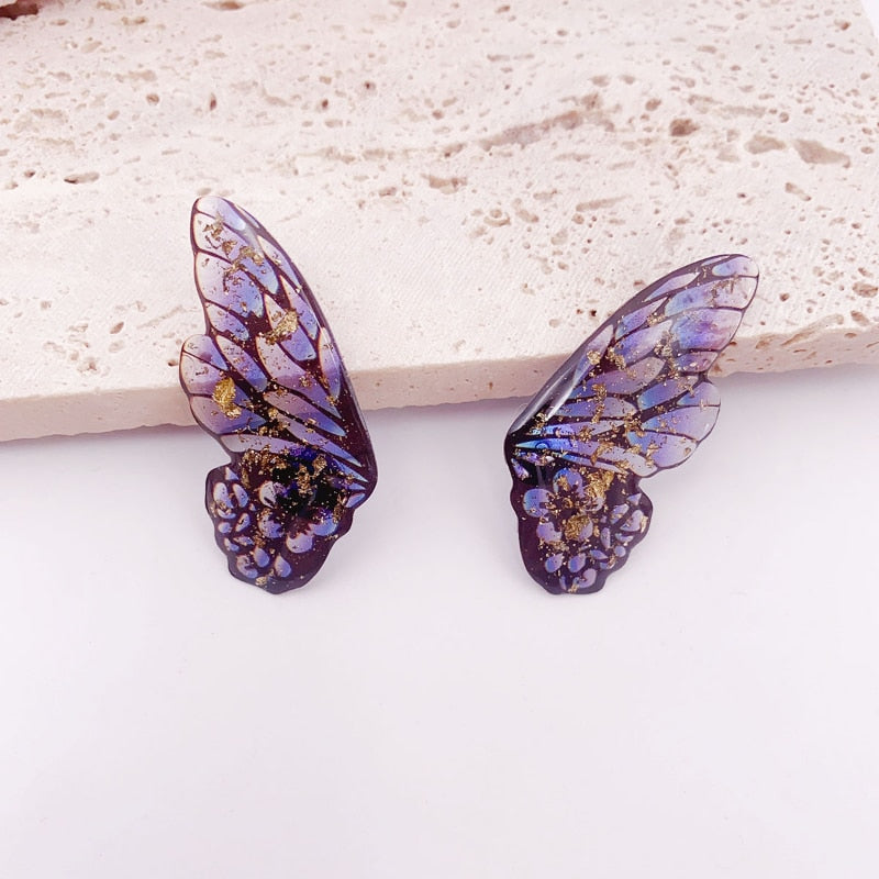 Fantastical Resin Butterfly Wings Earrings