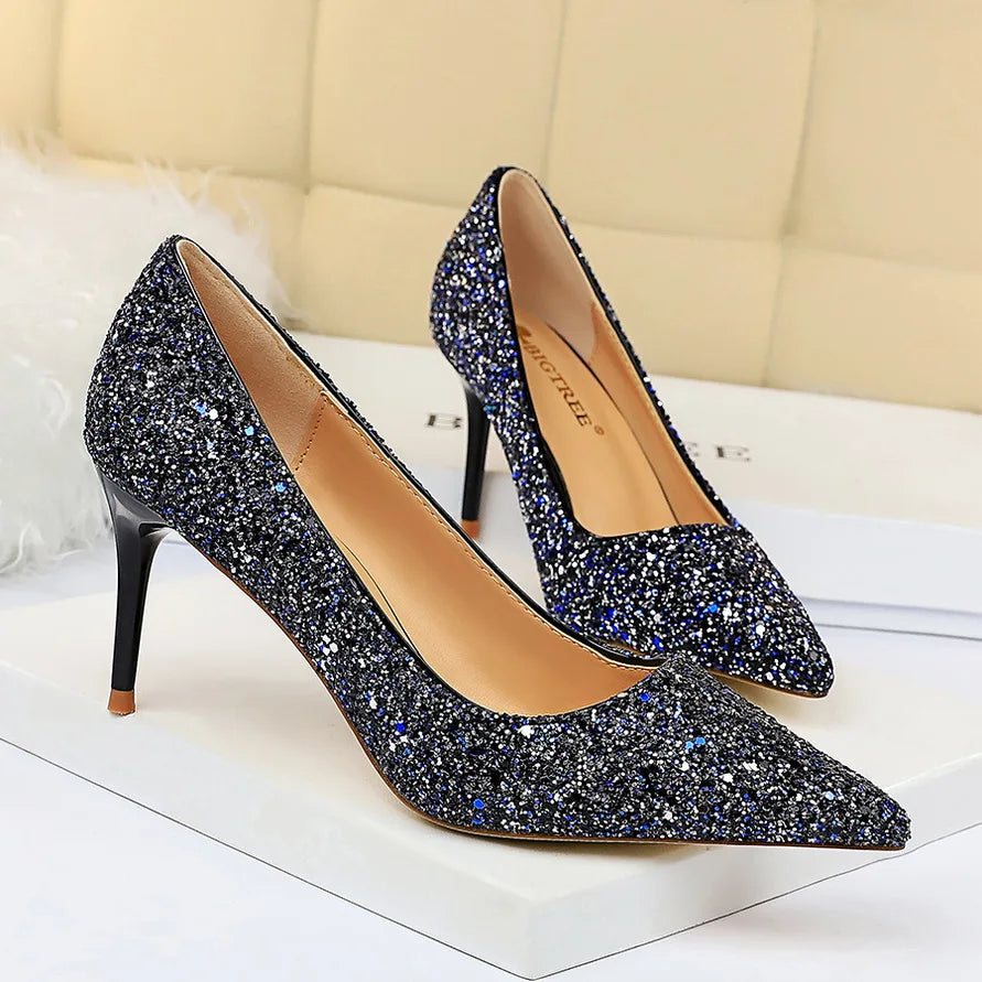 Magical Glittery High Heels in EIGHT Colours