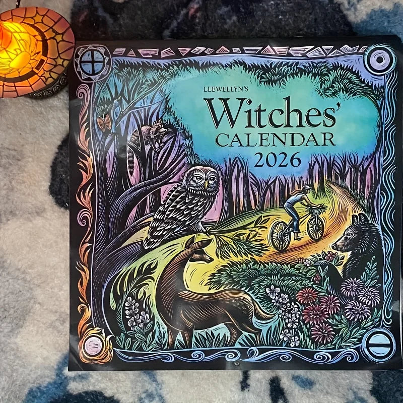 Witch's 2026 Calendar - Gothic Witchy Planner with Moon Phases, Wiccan Holidays, Magical Rituals