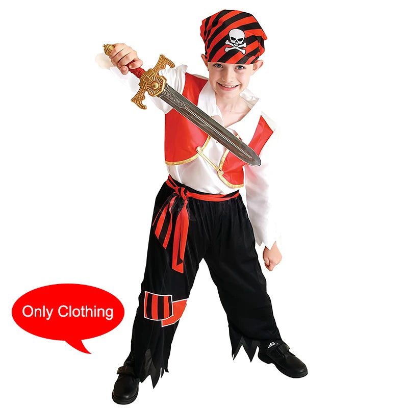 Boys Halloween Cosplay Arabian Indian Prince of Rome Egypt Kids Primitive Pirate Costumes