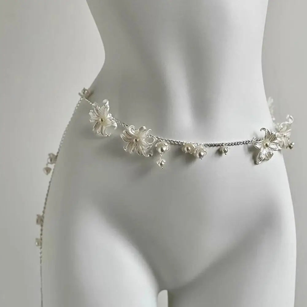 Multilayer Pearl Waist Chain Belt Body Jewellery