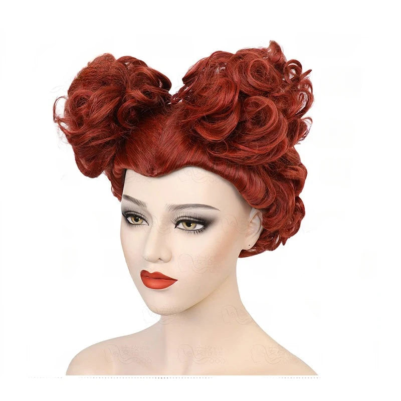 Winifred Sanderson Hocus Pocus Witch Cosplay Wig Earrings Necklace and Tooth Cap Set Cosplay Accessories Halloween