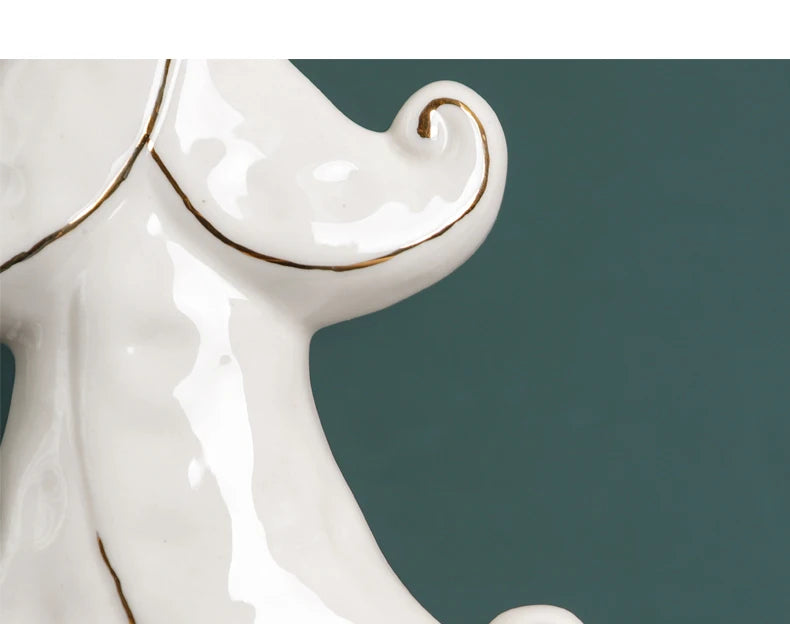 Nordic Style Ceramic Tree Figurines Christmas Decorations