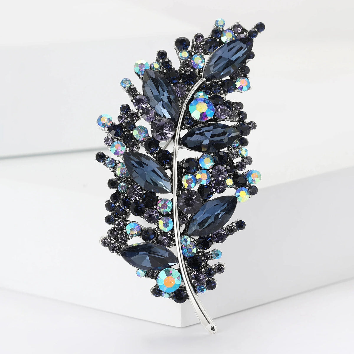 Feather Glass Brooches