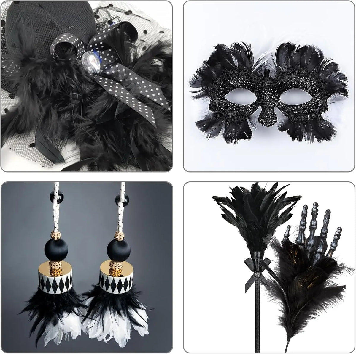 50/100 Pcs Black Goose Chicken Pheasant Feathers DIY Crafts