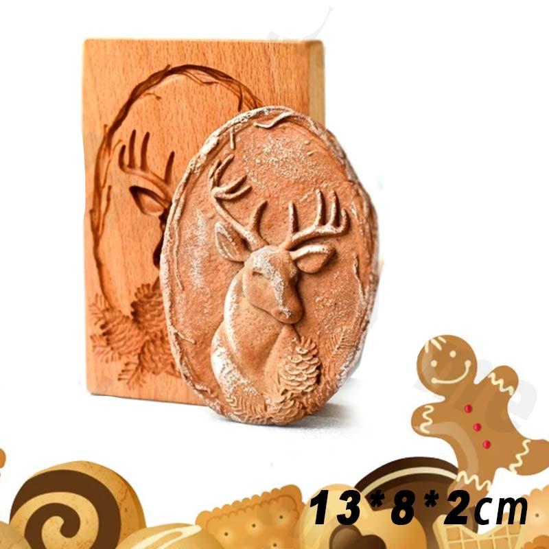 Wooden Cookie Mould Press Baking and Crafts
