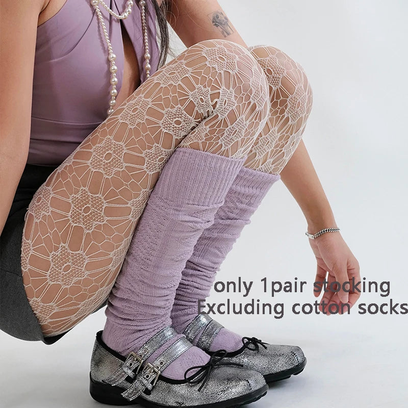 Sweet Sakura Lace Fish Net Stockings Pantyhose