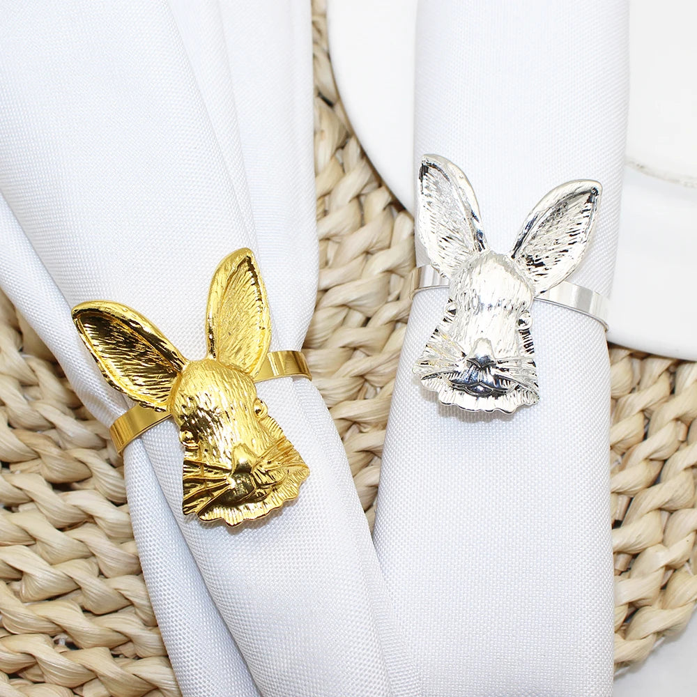6Pcs Woodland Bunny Napkin Rings