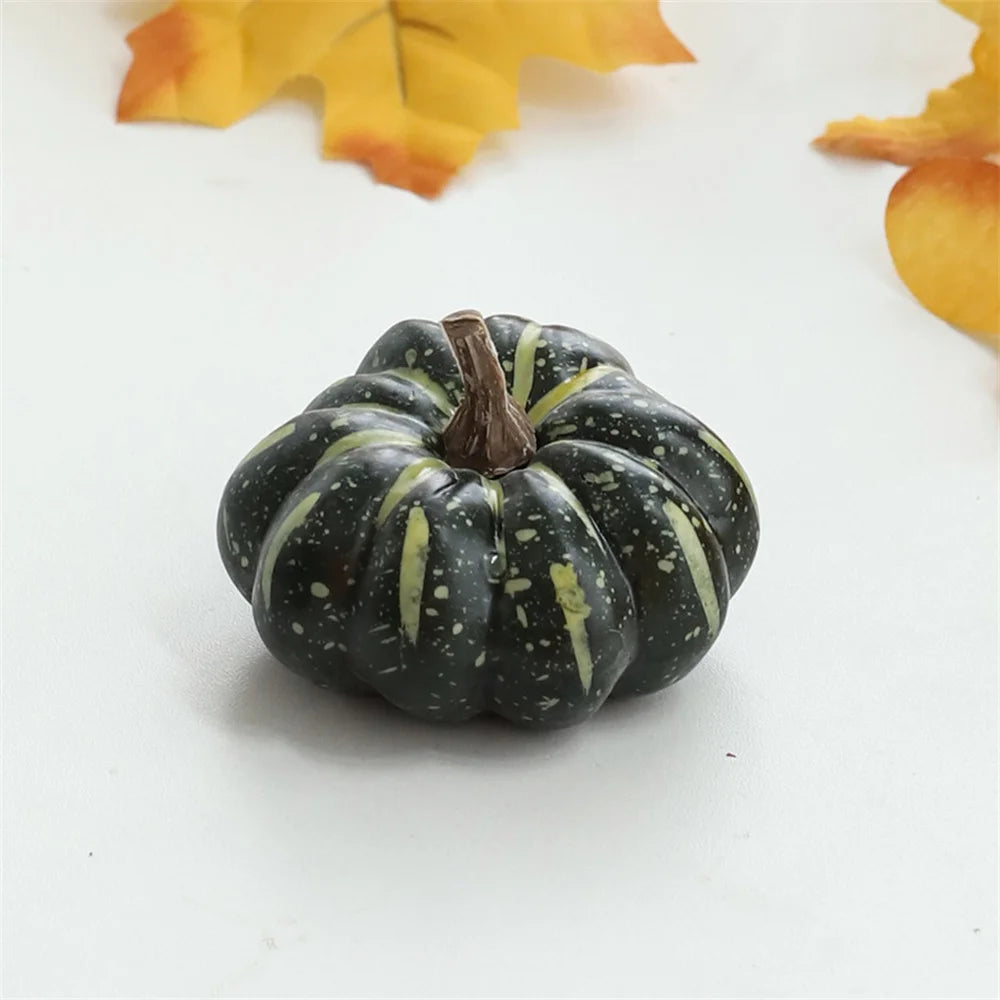 9pcs Mini Artificial Halloween Pumpkin Decor DIY Craft Home Party Decoration