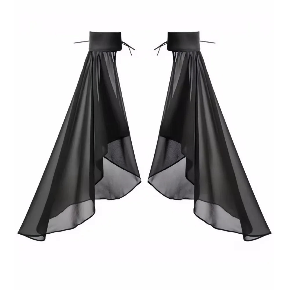 Long Tulle Detachable Sleeves
