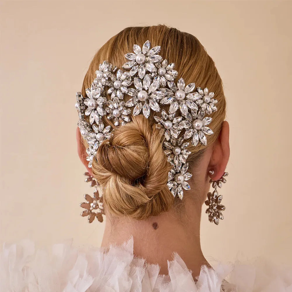 Starlette Flower Hair Clips Bridal Wedding Hair Jewellery