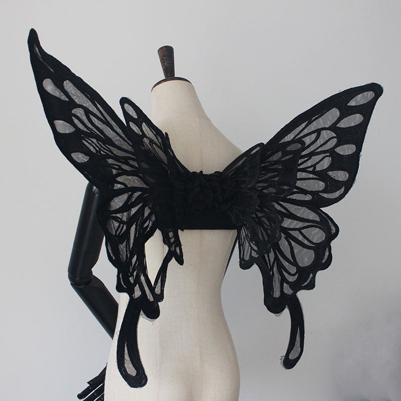 Black or White Butterfly Wings Costume