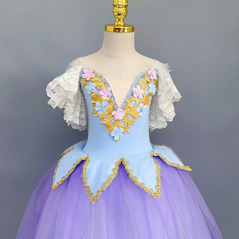 Fairy Tale Performance Ballet Long Tutu Dress Dance Costume