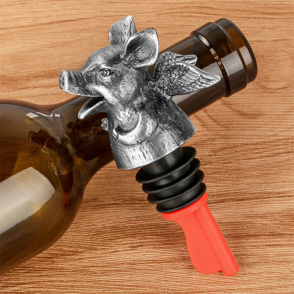 When Pigs Fly Two in One Bottle Stopper and Pourer