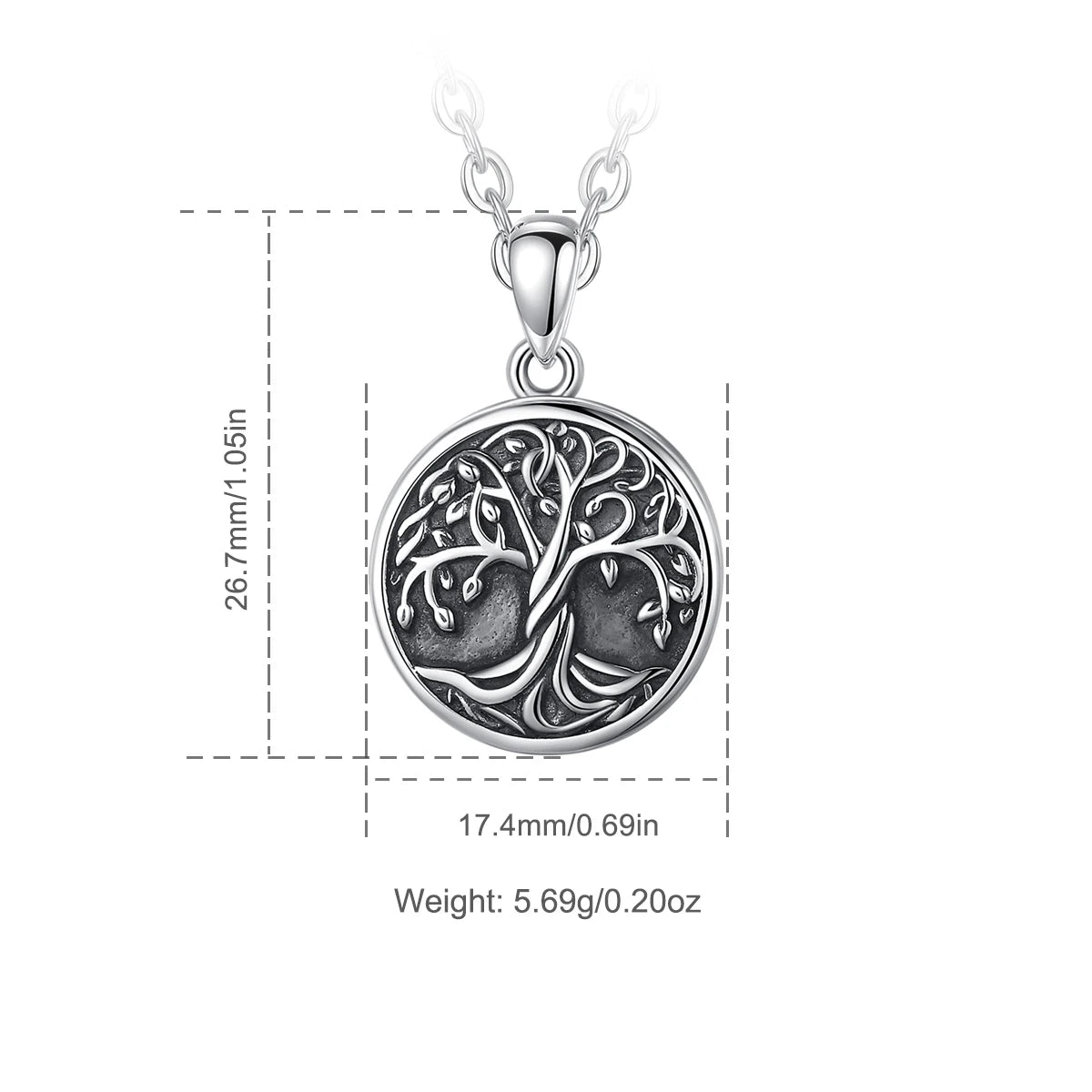 Tree Of Life Photo Locket Necklace 925 Sterling Silver