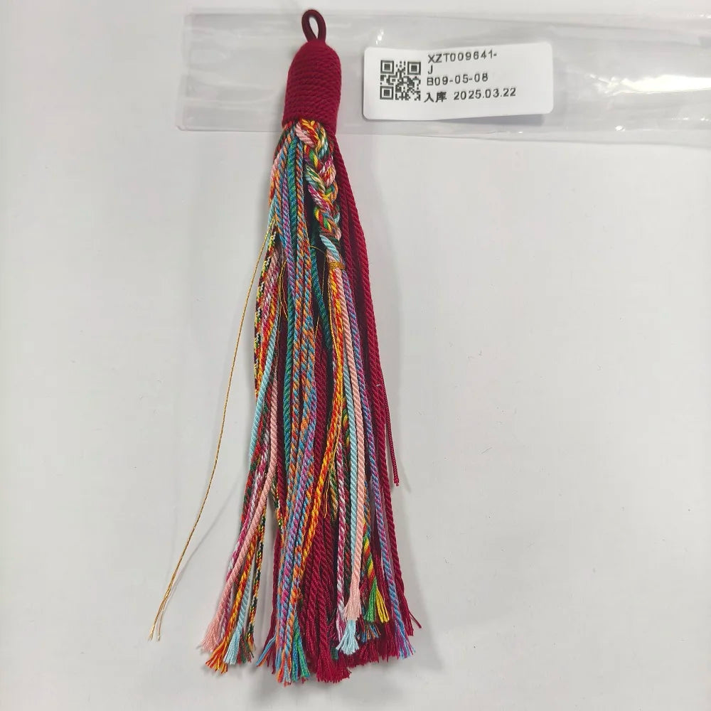 11cm Hand Twisted Cotton Thread Tibetan Style Tassel DIY Bookmark Crafts Jewellery Making Accessories Pendant DIY Car Decoration