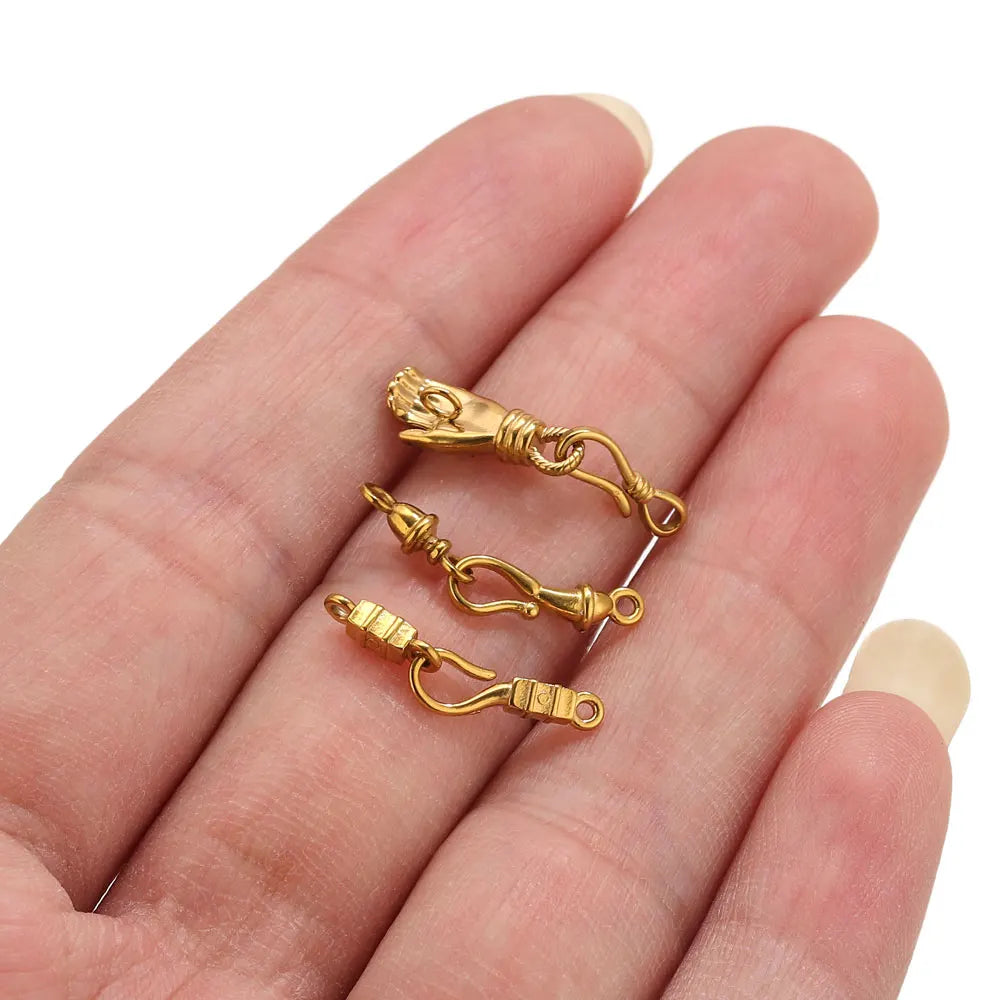 5pcs Stainless Steel Clasp Connectors For DIY Jewellery Making Lobster Clasps Hook Bracelet Necklace Findings