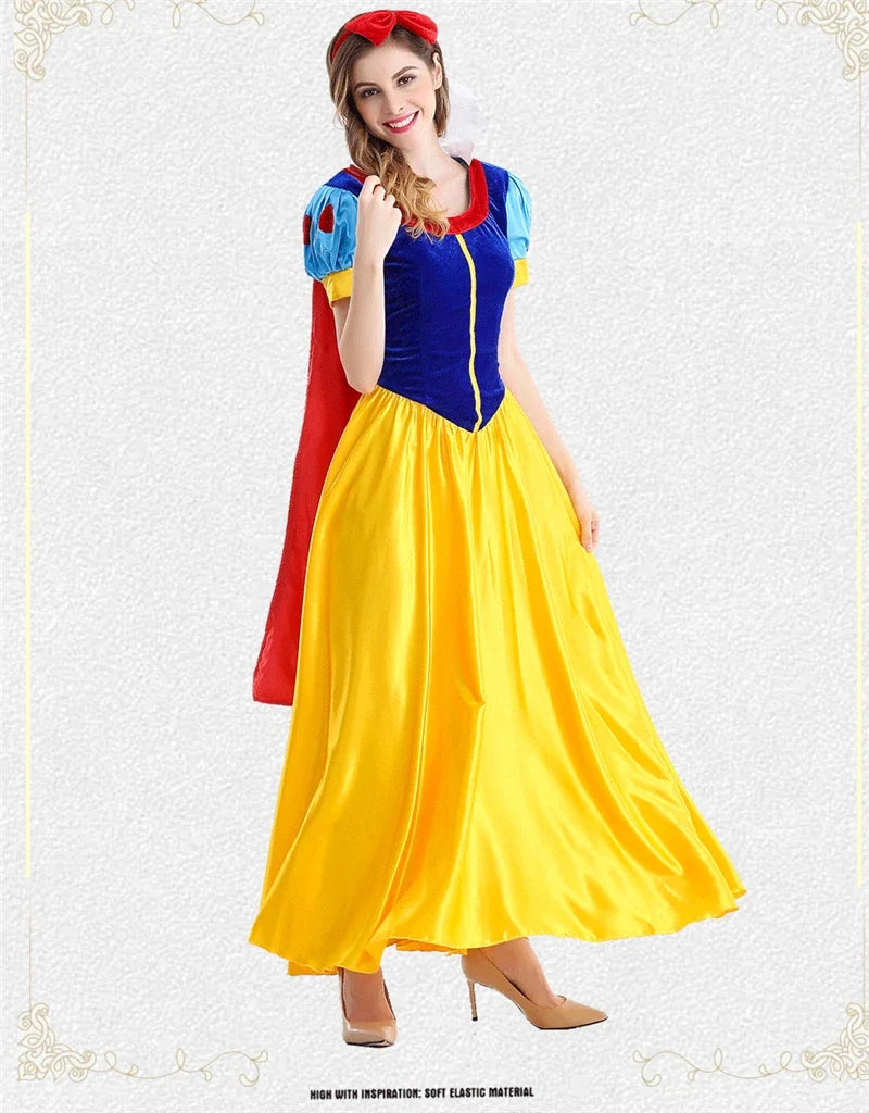 Snow White Halloween Book Week Costume Adult Women Plus Size Princess Dress