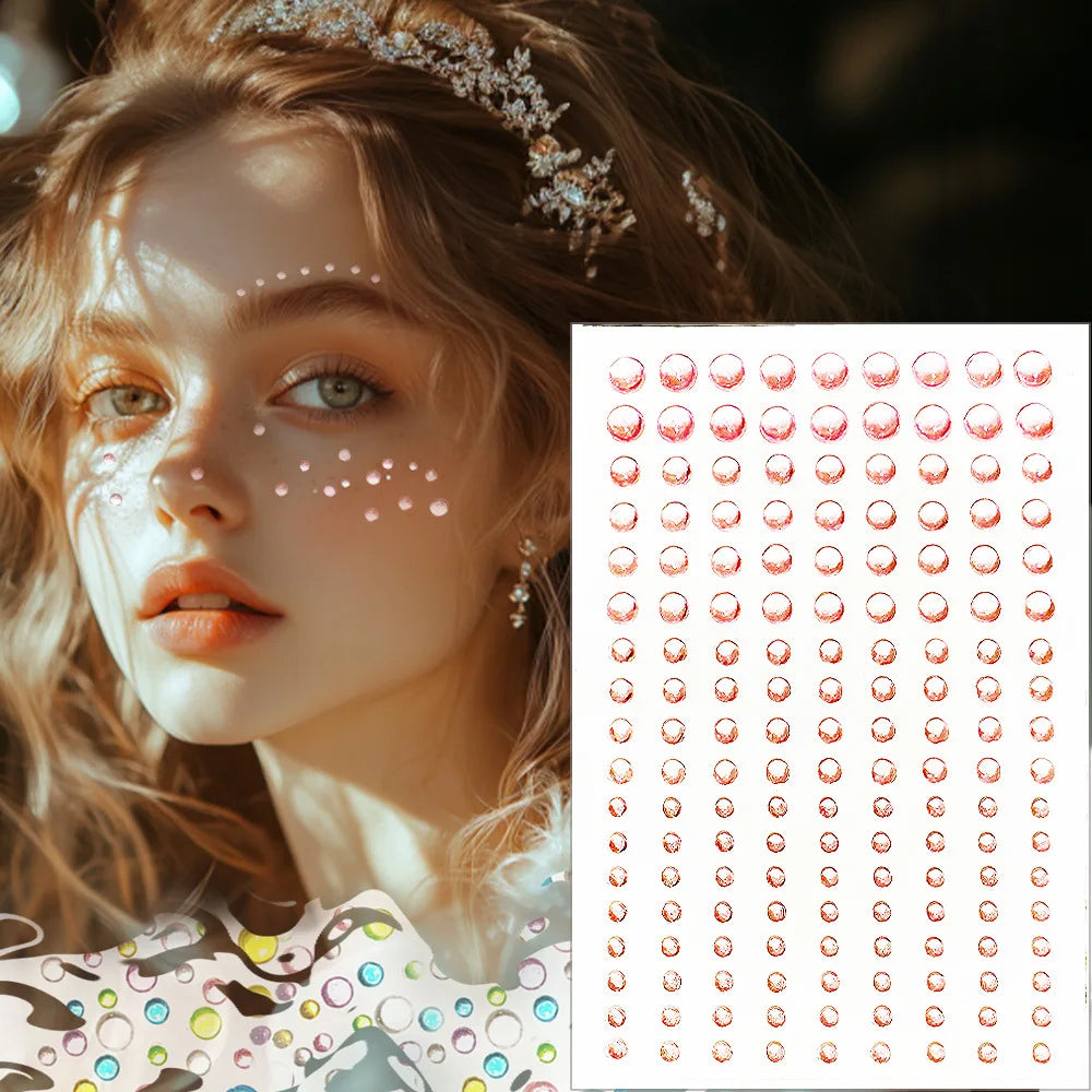 3D Water Drop Self Adhesive Dew Drops Eyes Face Makeup Stickers Festival Body Art Costume