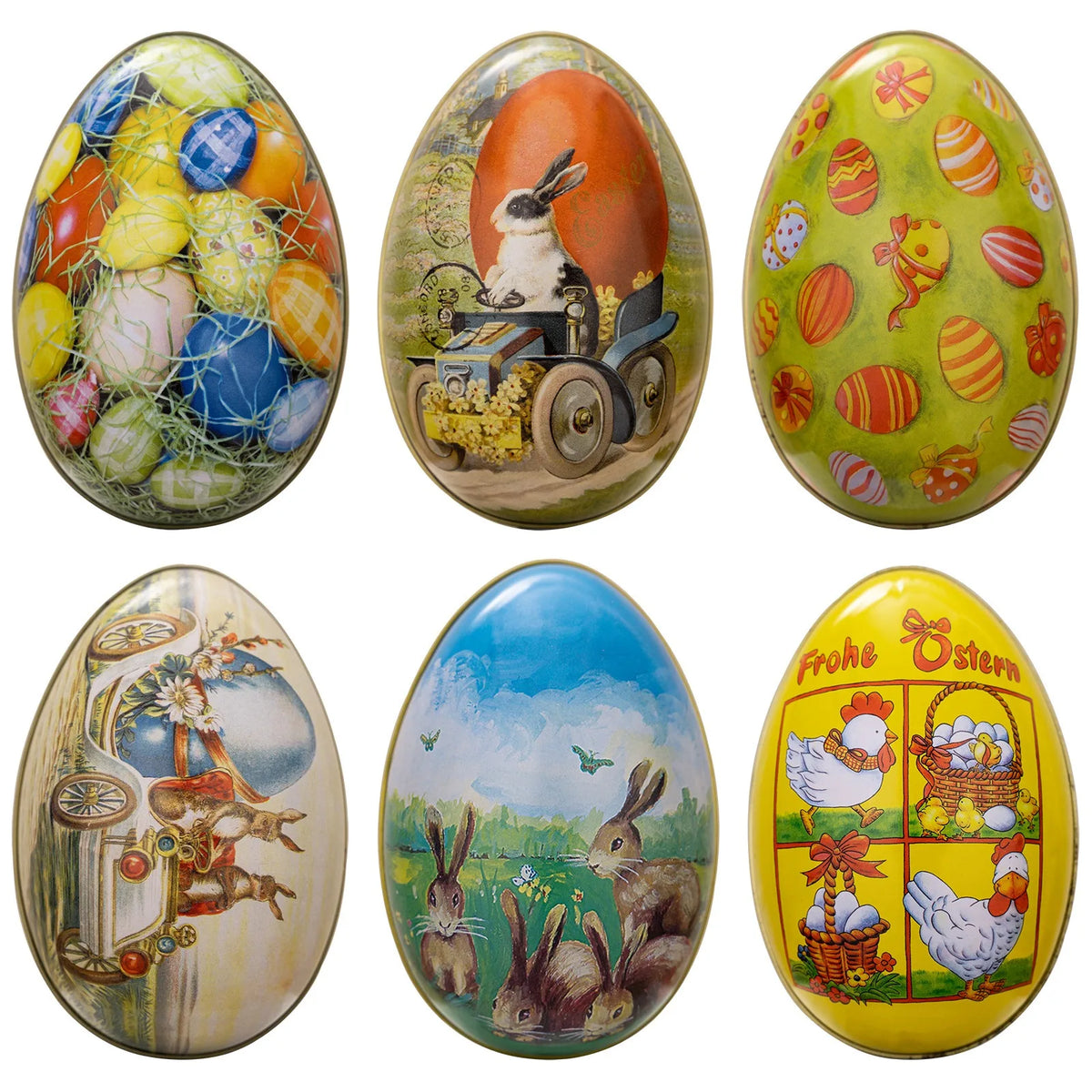 Metal Tin Easter Egg Candy Boxes Rabbit Chick Gift Box