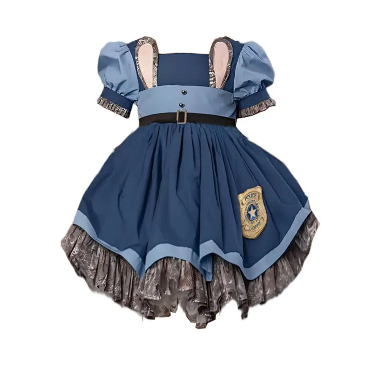 Judy Bunny Police Officer Cosplay Costume for Little Girls Zoo Utopia Dress Up Rabbit Book Week Costume