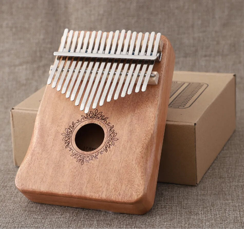 Kalimba Thumb Piano 17 Keys Mahogany Wood Musical Instrument