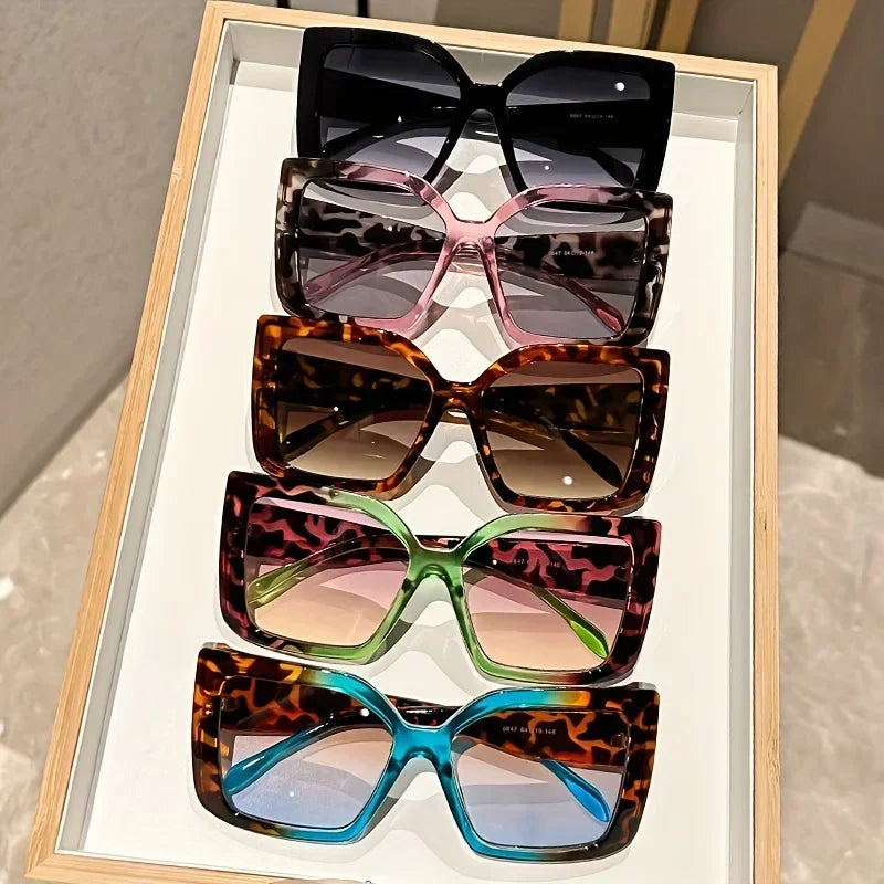 Astrid's Oversized Square Sunglasses with Gradient Lenses