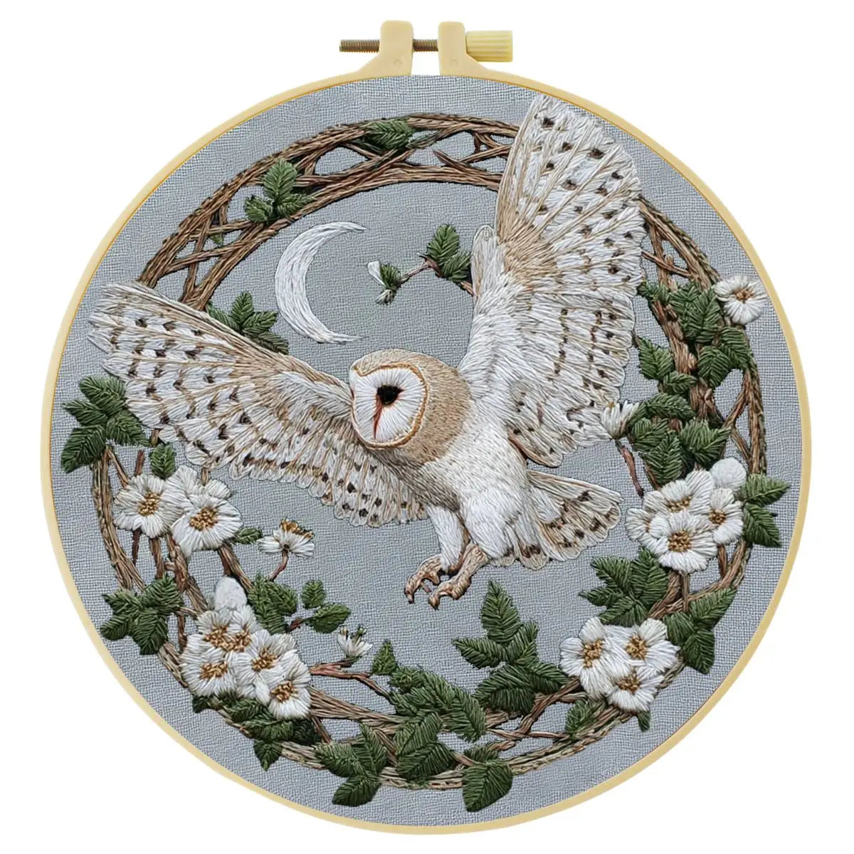 Barn Owl DIY Embroidery Kit for Beginners