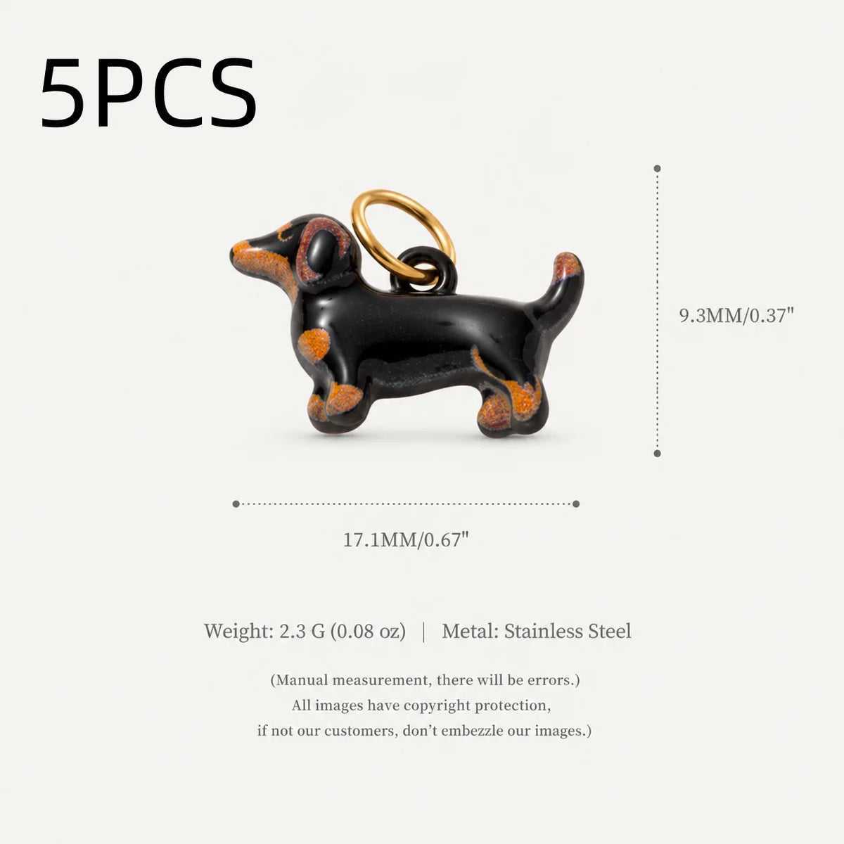 Our Beloved Pets Animal Charm Pendants Stainless Steel PVD 18K Gold Plated For DIY Necklace Bracelet Jewellery Making