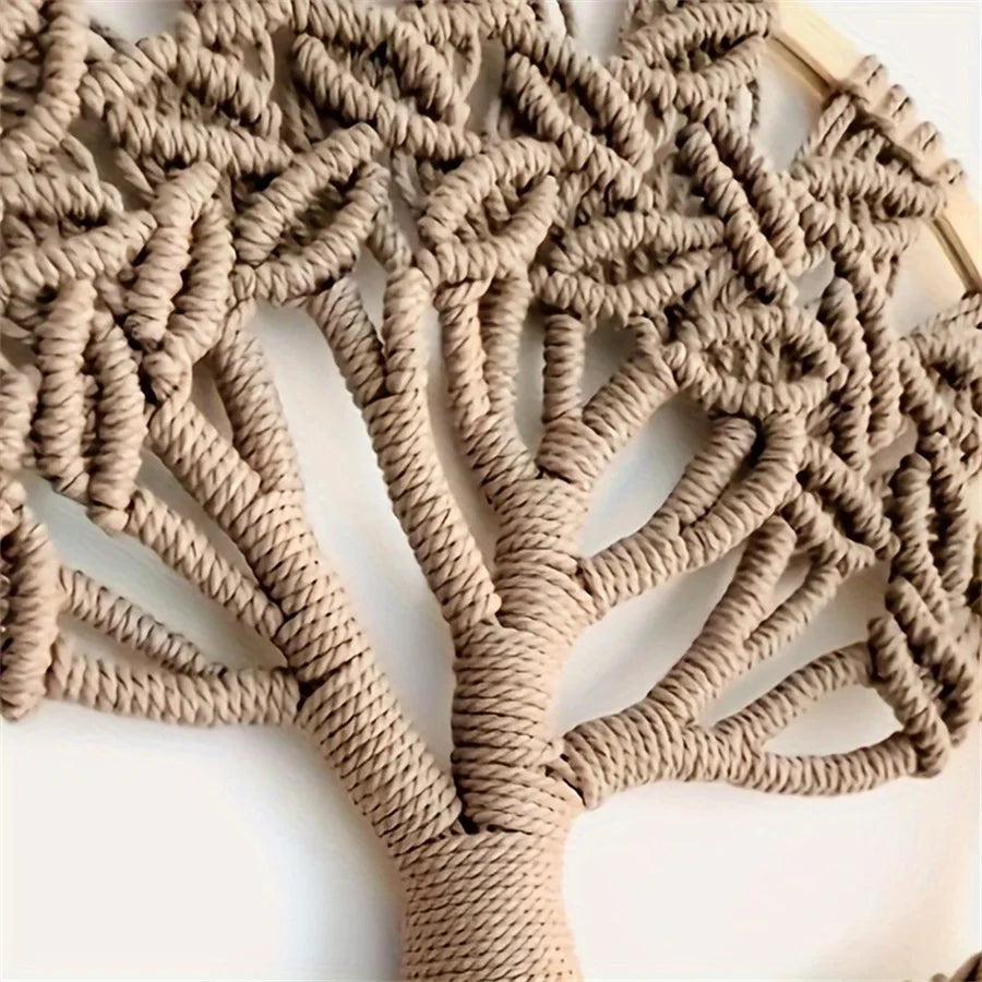 Tree of Life Macrame Wall Hanging Handmade Woven Boho Home Wall Decor