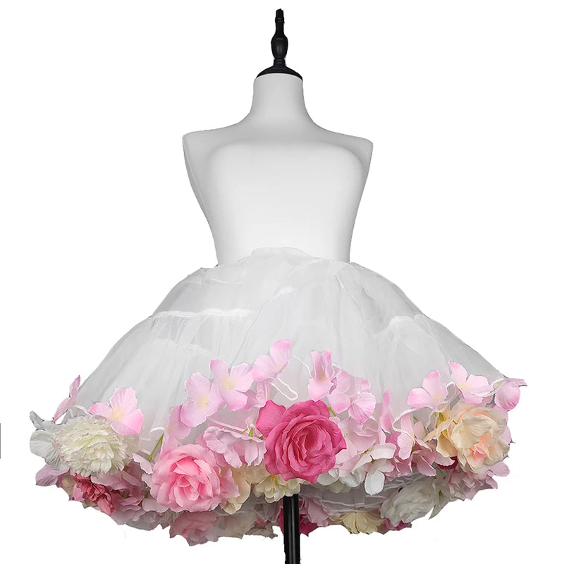 Handmade Flower Bomb Lolita Petticoat Skirt