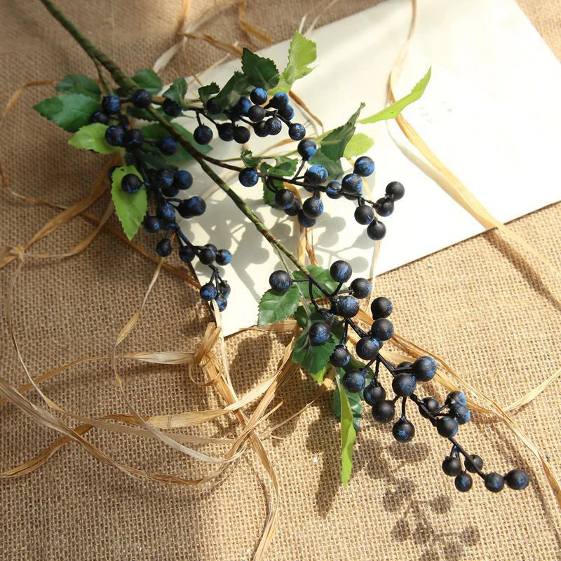 70CM Holly Branch Artificial Red Berries Christmas Ornaments DIY Xmas Decor