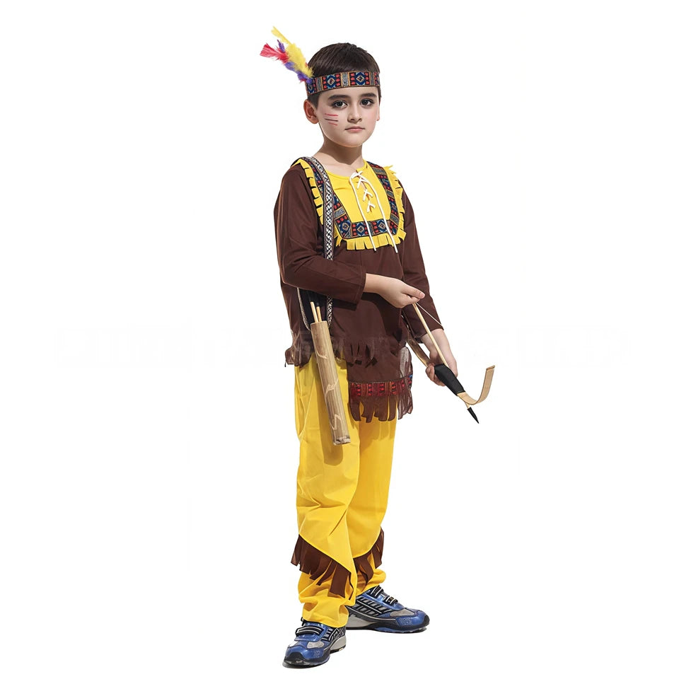 Boys Halloween Cosplay Arabian Indian Prince of Rome Egypt Kids Primitive Pirate Costumes