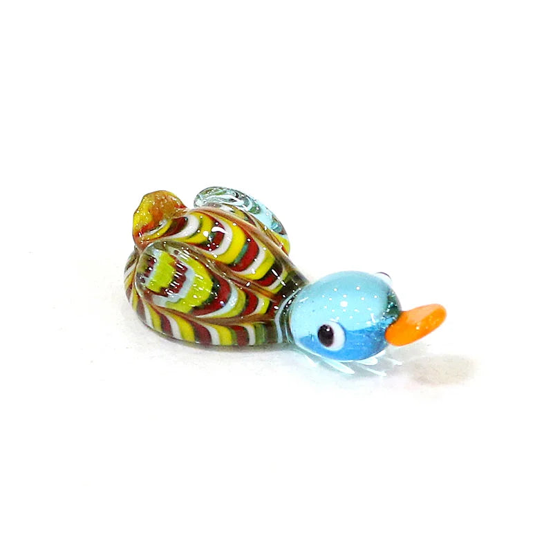 Glass Duck Mini Figurines Tea Pets