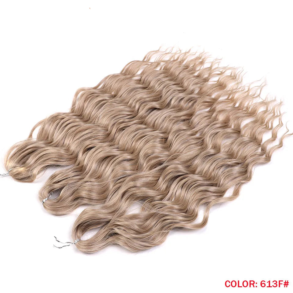 Ombre Rainbow 24 Inch Synthetic Hair Wave Braiding Hair Extensions