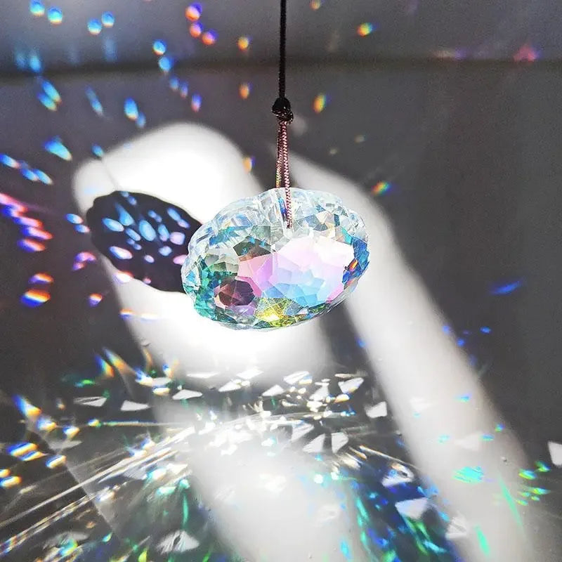 Rainbow Mandala Crystal Sun Catcher Window Hanging Rainbow Maker Crystal Prism