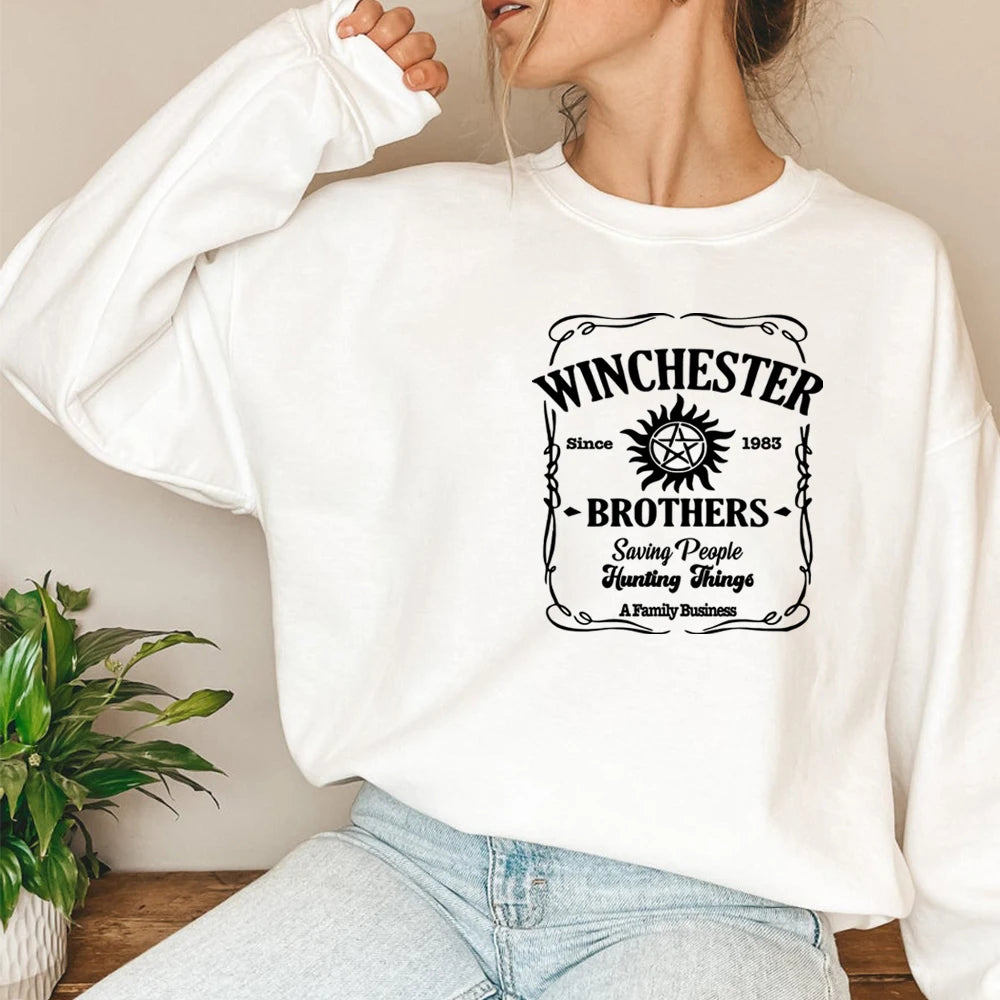 Supernatural Sweatshirt Sam and Dean Winchester Fan Sweater Pullover Jumper
