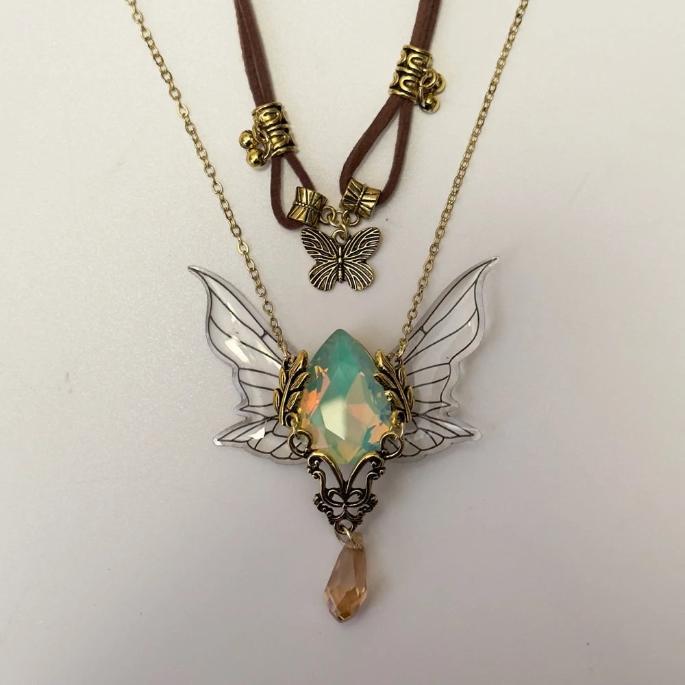 Elven Amulet Butterfly Choker Necklace
