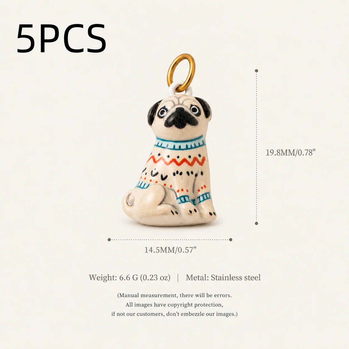 Our Beloved Pets Animal Charm Pendants Stainless Steel PVD 18K Gold Plated For DIY Necklace Bracelet Jewellery Making