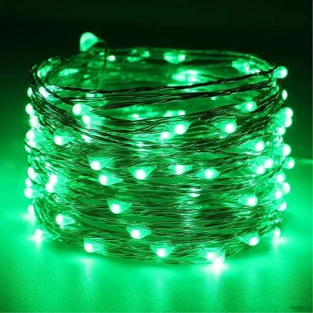 1m-30m Copper Wire LED String Light 8 Colours Fairy Lights Battery Powered