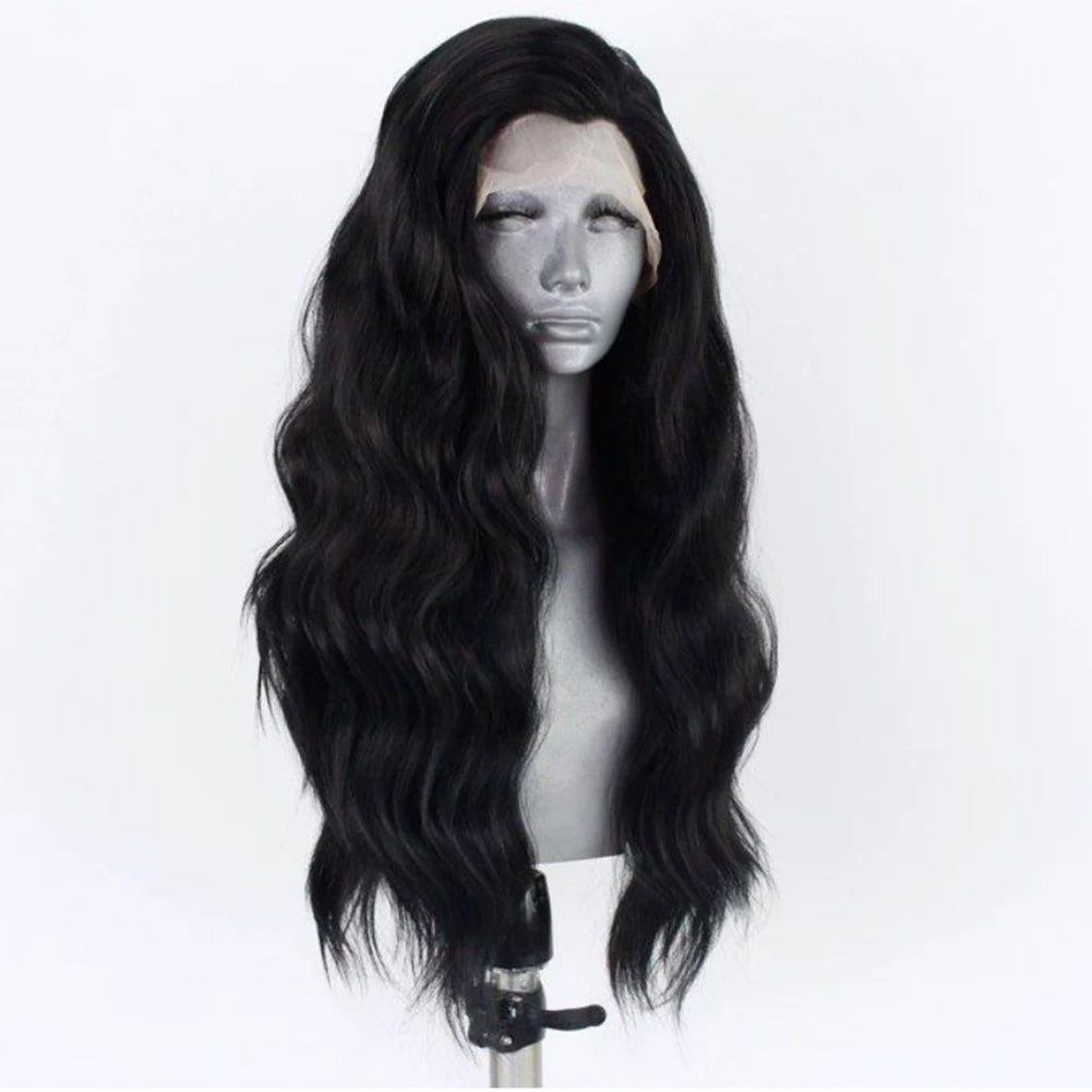 Long Soft Waves Wigs Side Part Soft Lace Front Wig Heat Resistant Fibre